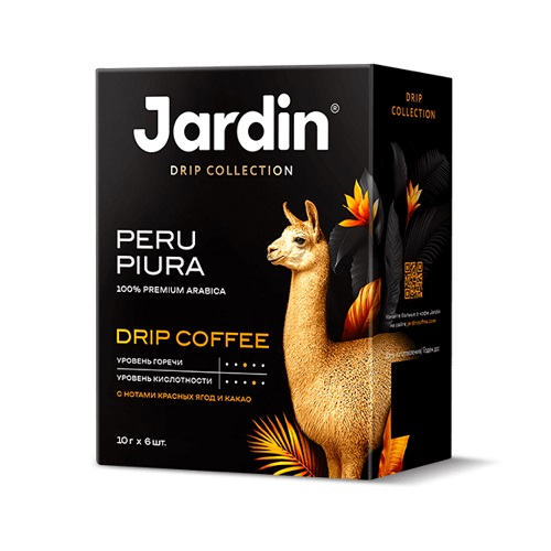 Jardin Peru Piura, молотый в дрип-пакетах, 6×10 гр Jardin Peru Piura, молотый в дрип-пакетах, 6×10 гр